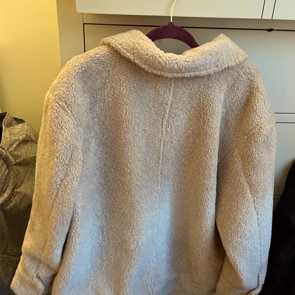 Something Navy Sherpa Coat - Picture 3 of 4